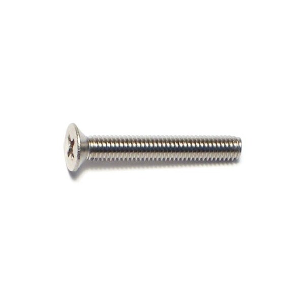 Midwest Fastener M3-0.50 x 20 mm Phillips Flat Machine Screw, Plain Stainless Steel, 100 PK 55089 - main